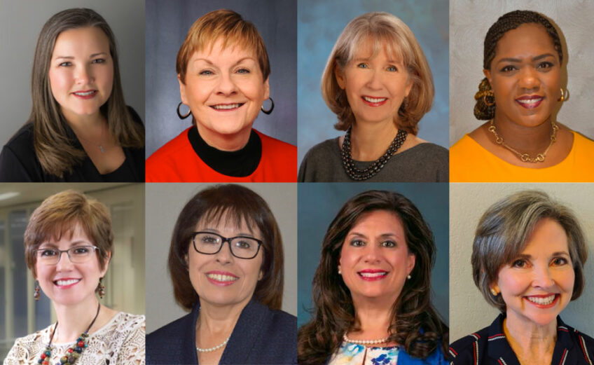 Honored as the 2020 Y Women in Careers by the YWCA Corpus Christi are (clockwise from top left): Dana Sisk, Diana Ivy, Sally Gill, Melody Nixon-Bice, Lynette Navar, Connie Sanchez, Gracie Flores, and Gracie Martin. Courtesy photos