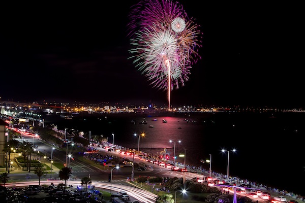 The rockets’ red glare lights up the Corpus Christi skyline at the Mayor’s Big Bang Fourth of July celebration. Courtesy photo