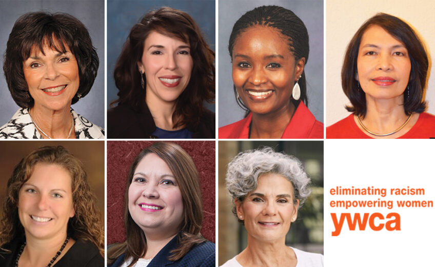 Honored at the 2019 Y Women in Careers were (clockwise from top left) Bunny D. Forgione, Connie G. Rivera, Liza Wisner, Marita Rafael, Trina C. Martinez, Starr Flores, and Sarah Garza. Courtesy photos