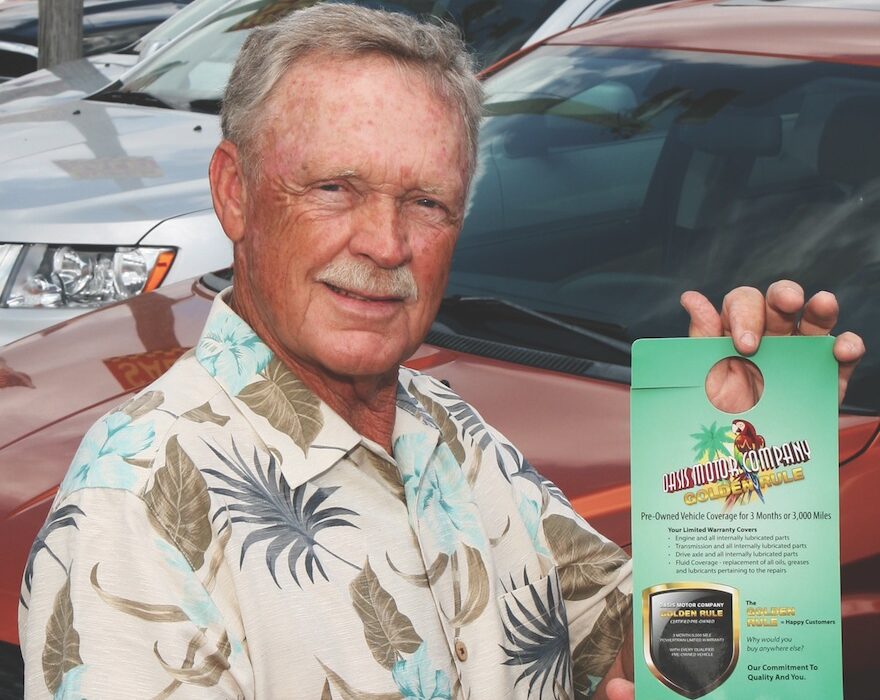 Curtis Hills, owner of Oasis Motor Co., makes sure all the cars on his lot are prequalified for a new three-month or 3,000-mile warranty offered free with each car sold. Photo by Carrie Robertson Meyer/Third Coast Photo