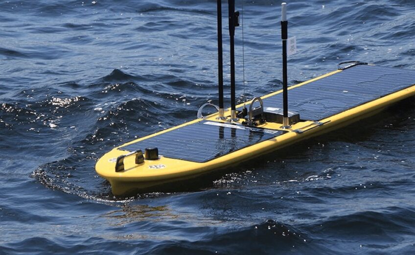 The Gulf Explorer, a surfing robot, is just one of many ways Texas A&M University and the University of Texas researchers in the Coastal Bend and Galveston are studying the effects of Hurricane Harvey on the Gulf of Mexico. Courtesy photo