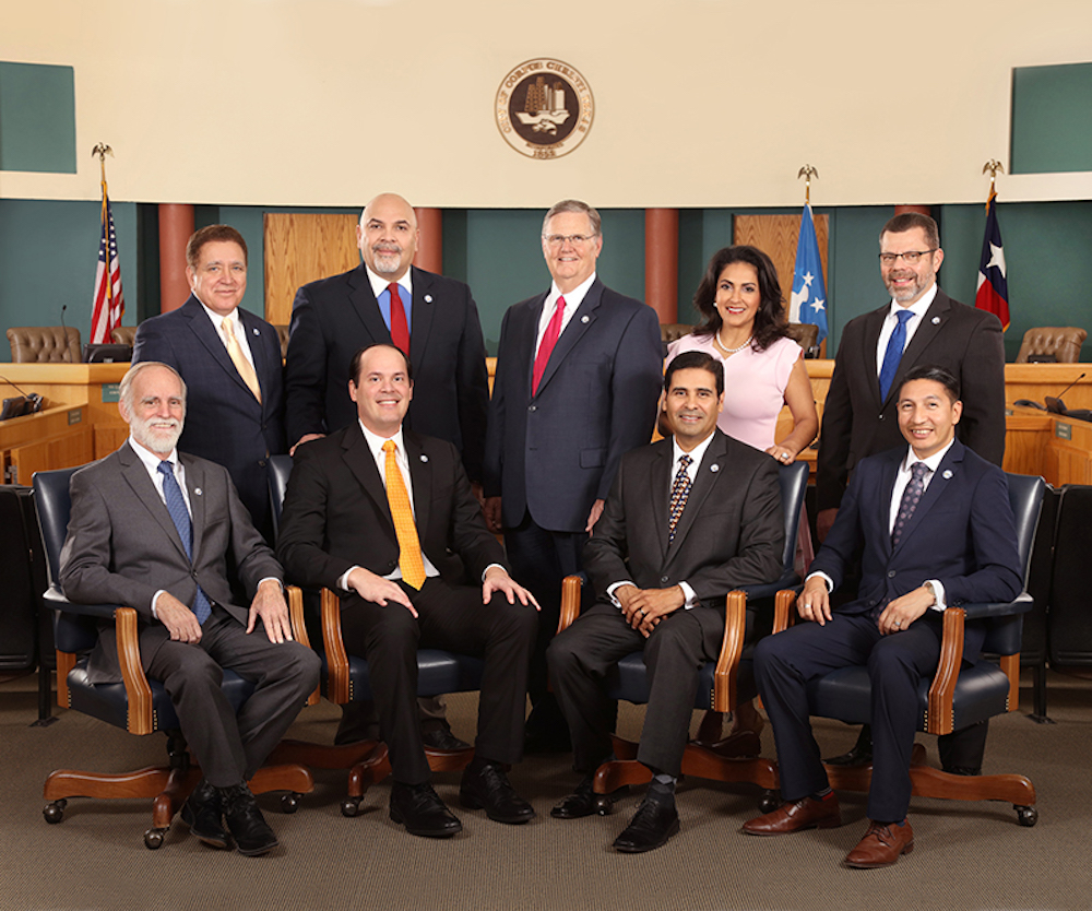 The entire Corpus Christi City Council, including the mayor, could change after the Nov. 3 general election. However, the only person who will definitely not be in this picture next year is Councilor Everett Roy (top row, second from left) of District 1, who did not file for re-election. Courtesy photo