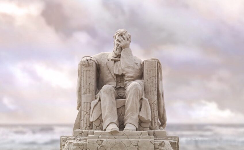 Liberty Crumbling' won first place at the 2019 Texas SandFest competition in Port Aransas. Texas SandFest 2020 has been canceled after previously being moved from April to October. The next SandFest is set for April 23-25, 2021. Sculpture and photo by Master Solo competitor Damon Langlois