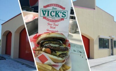 Have one of these inside there! George Pollakis, owner of Vick’s Famous Hamburgers, plans a grand opening for his new location (right next door to his old location) sometime this month.