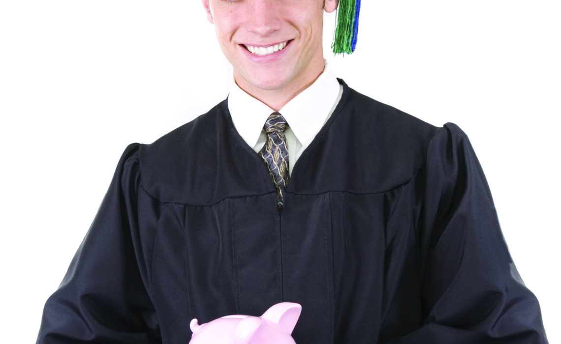 Dropping coins in a piggy bank won’t be enough to fund college. Strategies should include a savings account, scholarship and loan applications and possibly a job.