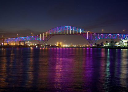 The LED lights on the Corpus Christi Harbor Bridge have indicated special days and blinked in tandem with fireworks and music for the Fourth of July and Friday night Whataburger Field displays for over 10 years. They will be removed within the next 10 weeks by a vote of the Corpus Christ City Council. Courtesy photo