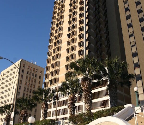 The 600 Building at 600 Leopard Street offers incredible views of downtown Corpus Christi and the bay. It may soon be converted into apartments. Photo by Carrie Robertson Meyer/Third Coast Photo