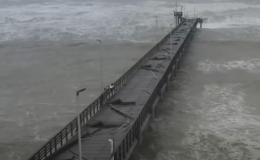 Bob Hall Pier in Corpus Christi after it was destroyed by Hurricane Hanna in July 2020. In voicing her opposition to a 5 percent rate hike in windstorm insurance due to go into effect Jan. 1, 2022, Nueces County Judge Barbara Canales told the Texas Windstorm Insurance Association: ‘You are another hurricane for us.’ Courtesy photo