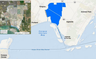 An outline of the 5,200 acres in the City of Corpus Christi’s extra territorial jurisdiction in San Patricio County. Courtesy image