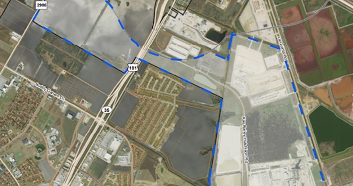 A map of the areas in San Patricio County that are now annexed into the city of Corpus Christi
