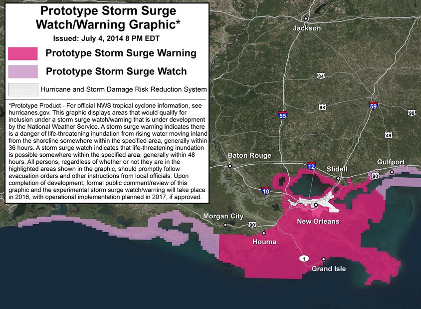 A prototype of the new storm surge warning system developed by NOAA in time for the 2015 hurricane season. Courtesy illustration