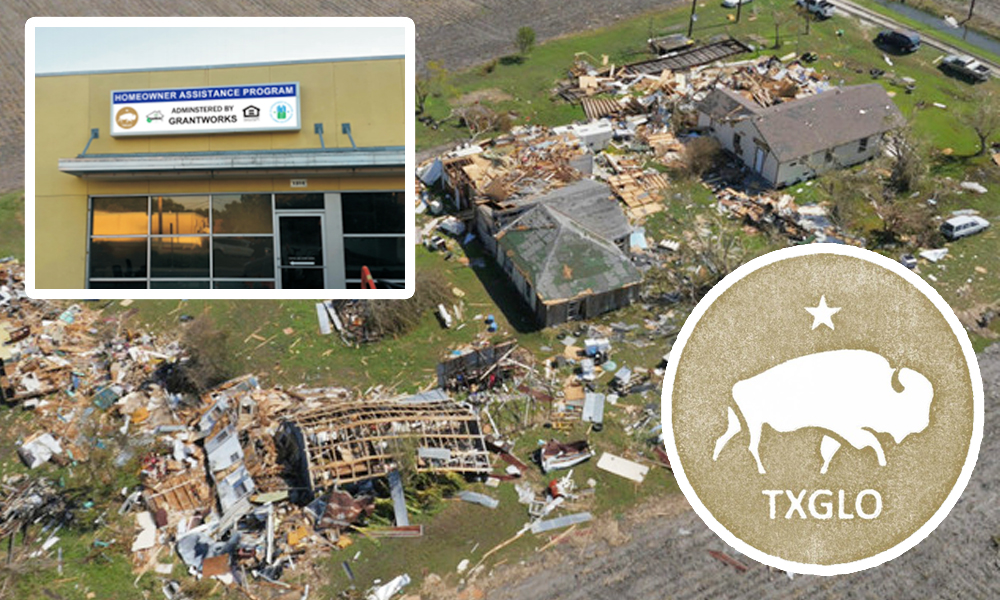 The Texas General Land office opened this office in Rockport (inset) and another one in Corpus Christi to distribute more than $1 billion allocated to single-family homes still in need of repair after Hurricane Harvey last year. Rockport was one of the hardest hit in the Coastal Bend. Courtesy photos