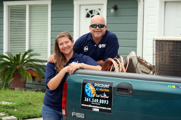 Judy and Leonard Reyes, owners of Discount AC and Heating, promise quality work with a personal touch. Staff photo