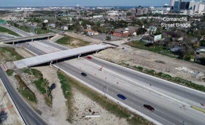 The Comanche Street Bridge, shown here in a photo taken January 22, 2019, opened to traffic Wednesday, August 14. It’s part of the continuing Harbor Bridge Project in downtown Corpus Christi. Courtesy photo