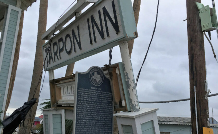 The historic Tarpon Inn in Port Aransas suffered extensive damage from the winds of Hurricane Harvey August 25-26, but has wasted no time getting the property cleaned and back in shape for reopening. Owners started a GoFundMe site to help raise funds for clean-up. Courtesy photo