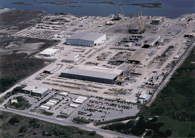 The North Yard facilities in Aransas Pass, where 251 workers will lose their jobs by Jan. 16, 2017, according to an announcement by Gulf Marine Fabricators. Courtesy photo