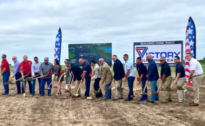 Local dignitaries, including Corpus Christi Mayor Paulette Guajardo (center), dug into the dirt at a site on Saratoga Boulevard that has been prepared for construction of the National First Responder Training Complex. A groundbreaking was May 13. Courtesy photo