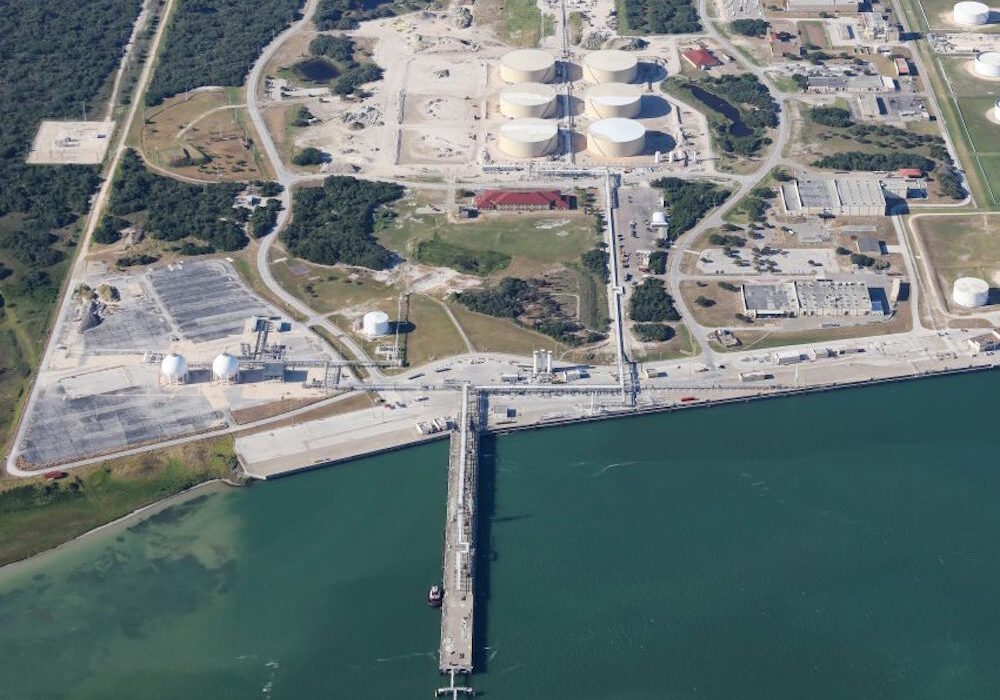 The Oxy Ingleside Energy Center Terminal in the Corpus Christi Channel, where Occidental Petroleum Corp. will test whether a 1,093-foot supertanker capable of holding 2 million barrels of oil can dock and at least partially load there. Courtesy photo