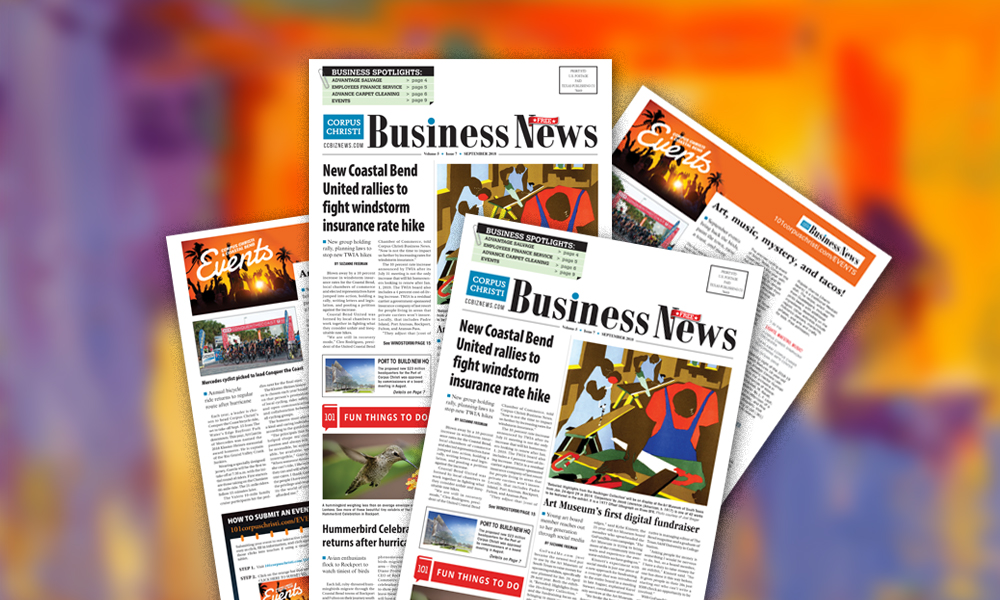 The September 2018 issue of Corpus Christi Business News is now available in 10,000 business mailboxes and on racks across the city.