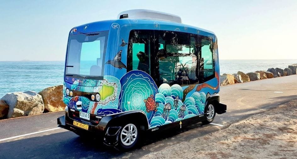 A model of the driverless bus that could become a common sight on the Texas A&M University-Corpus Christi campus this fall. Corpus Christi Regional Transit will soon view bids for the vehicles, which are about the size of a small car, only taller. Courtesy photo