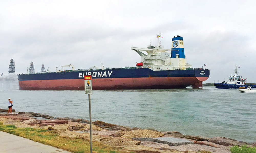 The VLC Anne dwarfs any other vessel to ever pull up to a dock in the Coastal Bend. In fact, at 1,093 feet long and 200 feet across, the supertanker is the largest ever in the Gulf of Mexico. The Anne can hold up to 2 million barrels of crude oil. Courtesy photo