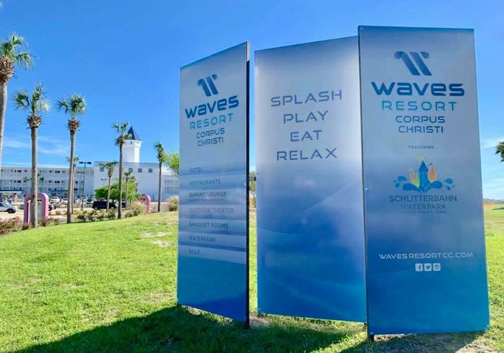 Even the color of the main building at Schitterbahn has changed under new ownership. The waterpark has been rebranded Waves Resort Corpus Christi. Courtesy photo