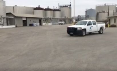 Inspectors from the Texas Commission on Environmental Quality leaving the Ergon Asphalt & Emulsions plant, which is located at 6746 Up River Road in an industrial area of the city.