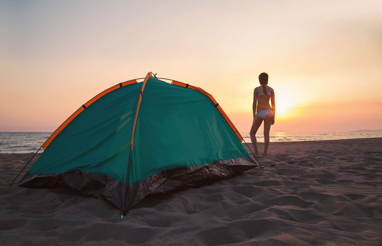 Pitch a tent on the beach and get started living the island lifestyle!