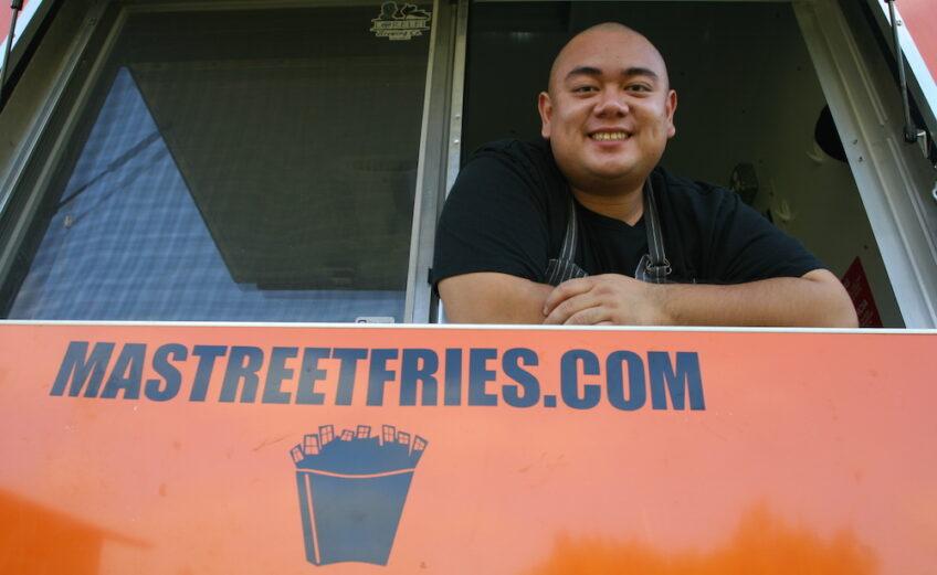 Anthony Ma developed his food truck business Ma’Street Fries after attending the StartSmart program at Del Mar Community College’s Small Business Development Center. Photo by Carrie Robertson Meyer/Third Coast Photo