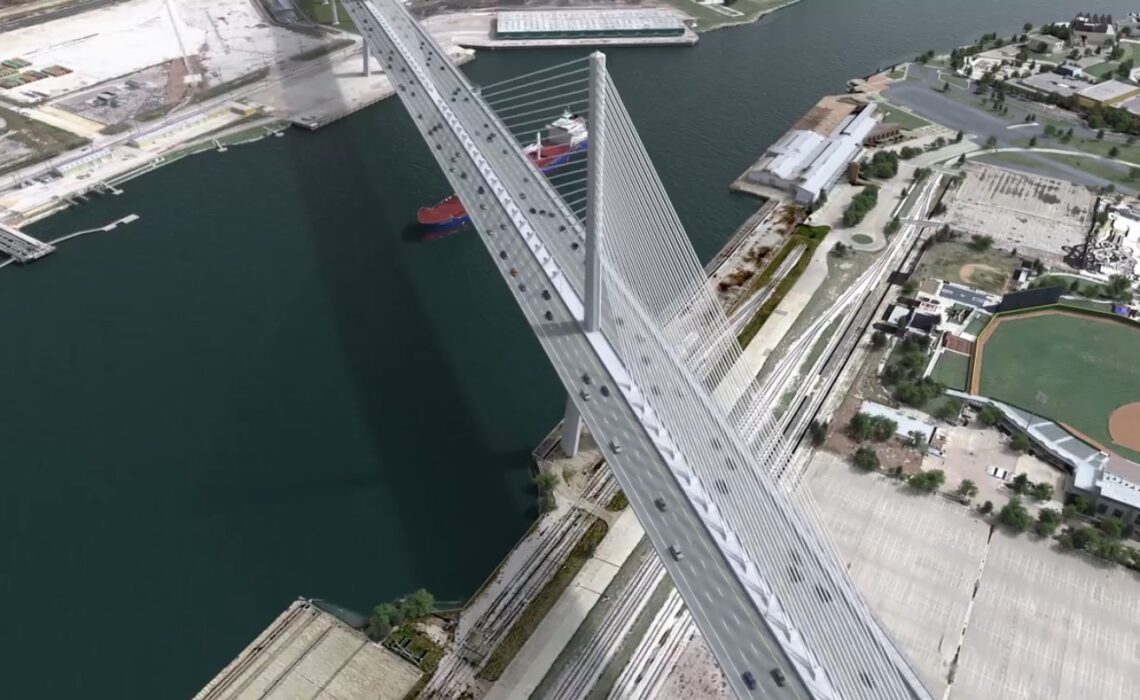 An architect’s rendering of the new Harbor Bridge now under construction in Corpus Christi. The structure is expected to cost $291 million and be completed in 2021.