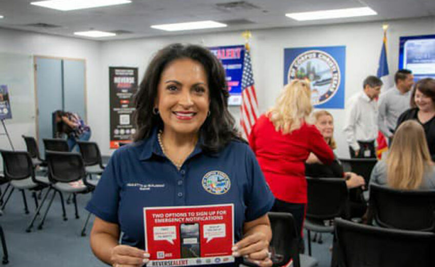 Corpus Christi Mayor Paulette Guajardo encourages everyone to sign up for Reverse Alert to receive notifications online or by phone about incoming severe weather and other information that impacts residents and visitors. Courtesy photo