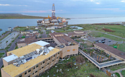 The University of Texas Marine Science Institute in Port Aransas suffered major damage from Hurricane Harvey. More than half of the campus has temporarily relocated to Texas A&M University-Corpus Christi. Photo by Jace Tunnell, University of Texas Marine Science Institute
