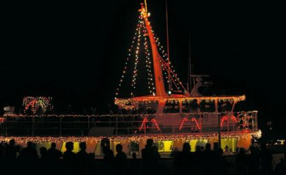 A decorated boat in the annual Port Aransas Christmas Lighted Boat Parade at Robert's Point Park. Courtesy Photo