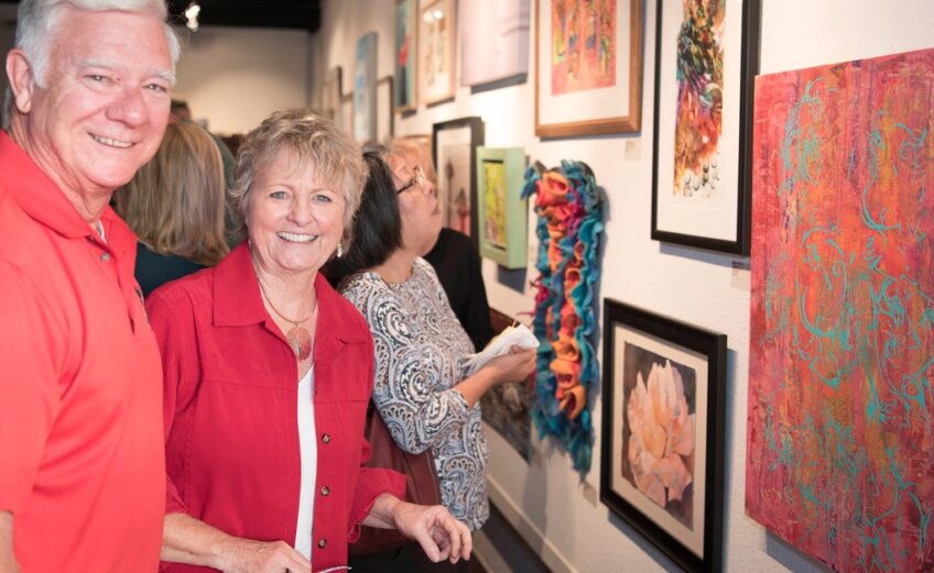 Rockport Mayor C.J. Wax and wife, Susan, attended the opening of ‘Currents 2017 All Members Show’ on Dec. 2 at the Rockport Center for the Arts’ new location, 105 S. Austin St. The show runs through Jan. 27. Courtesy photo