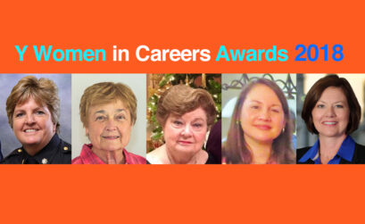 Past honorees of the YWCA’s Y Women in Careers Award in Corpus Christi include (clock wise from center top) Kelly Isaacs, Joan Holt, Valerie Pompa, Teresa Costley and Patricia Furley. Courtesy photos