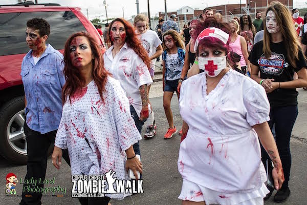 Participants in the Corpus Christi Zombie Walk go all out with their horrifying costumes. Courtesy photo