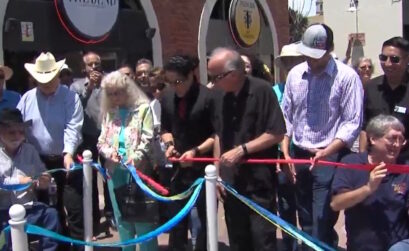 Rep. Todd Hunter (R-Corpus Christi), musician Chris Perez and other inductees into the Texas Music Walk of Fame cut the ribbon on six new stars installed at Water Street Market in Downtown Corpus Christi on June 3. Courtesy photo
