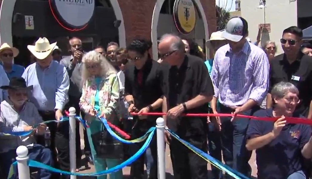 Rep. Todd Hunter (R-Corpus Christi), musician Chris Perez and other inductees into the Texas Music Walk of Fame cut the ribbon on six new stars installed at Water Street Market in Downtown Corpus Christi on June 3. Courtesy photo