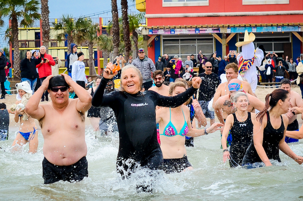 The annual Polar Bear Plunge takes place on North Beach and raises money to find a cure for ALS. Courtesy photo