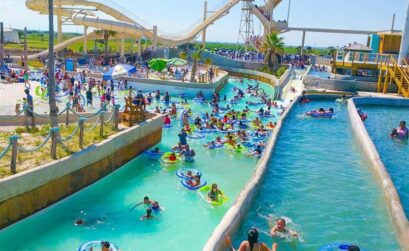 An overview of Schlitterbahn Riverpark and Resort in Corpus Christi. The park could be auctioned off in foreclosure proceedings in February if a $28 million lien is not paid by Jan. 31, 2018. Courtesy photo