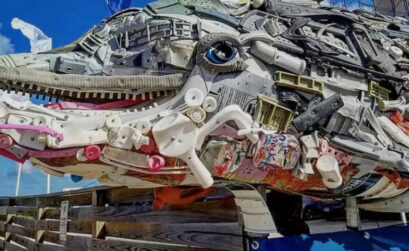 Made from trash washed up on Texas beaches, 'Dolly the Dolphin' will be on display at the Texas State Aquarium from Memorial Day weekend through Labor Day. Courtesy photo