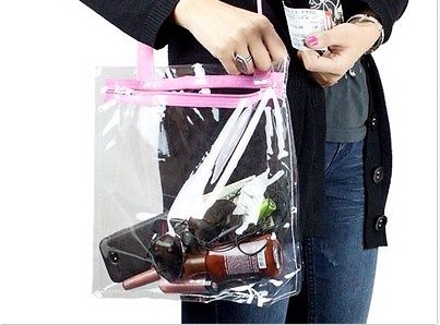 Bags like this one being sold on ebay, are now being marketed as perfect for sporting events.This bag is 12 inches high, which meets the maximum size requirements of the American Bank Centers new security policies.