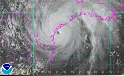 Hurricane Harvey, a Category 4 storm that hit the Coastal Bend in August 2017, causing extensive storm damage. Harvey was just one of several major wind storms that have hit the area in recent years. . Courtesy map