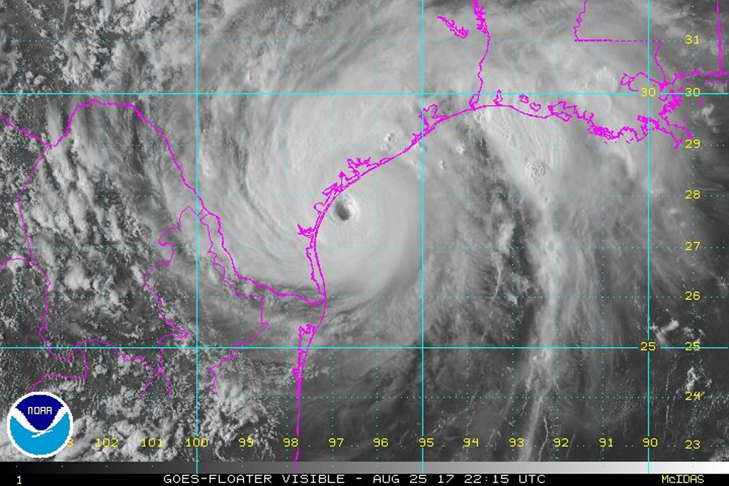 Hurricane Harvey, a Category 4 storm that hit the Coastal Bend in August 2017, causing extensive storm damage. Harvey was just one of several major wind storms that have hit the area in recent years. . Courtesy map