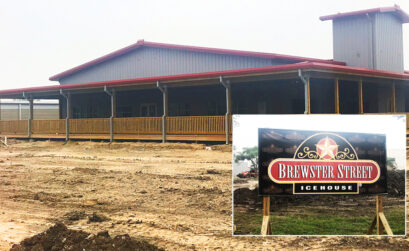 The new Brewster Street Ice House at 5550 Holly Road on the Southside of Corpus Christi is almost complete. The restaurant — sans live music — should open for business in early June. Photos by Roland Chiapoco