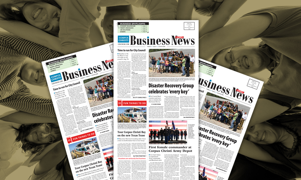 The August 2018 edition of Corpus Christi Business News is now available in mailboxes and on newspaper racks across the city.