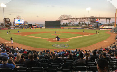 Located at 734 N. Port Ave. in downtown Corpus Christi, Whataburger Stadium, home of the Corpus Christi Hooks, resembles an old-fashioned ballpark. Staff photo by JoAnna Kopp