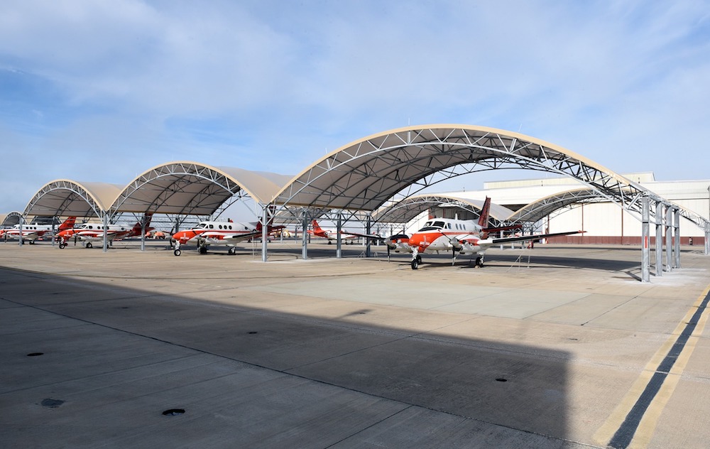 Planes lined up at Naval Air Station Corpus Christi, which is also home to the Corpus Christi Army Depot. Courtesy photo