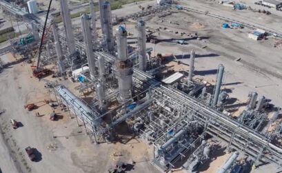 A bird’s-eye view of an NGL fractionation plant in Robstown near Corpus Christi. EPIC Midstream just completed a new fractionator on the site, which went into operation on Aug. 5. Courtesy photo