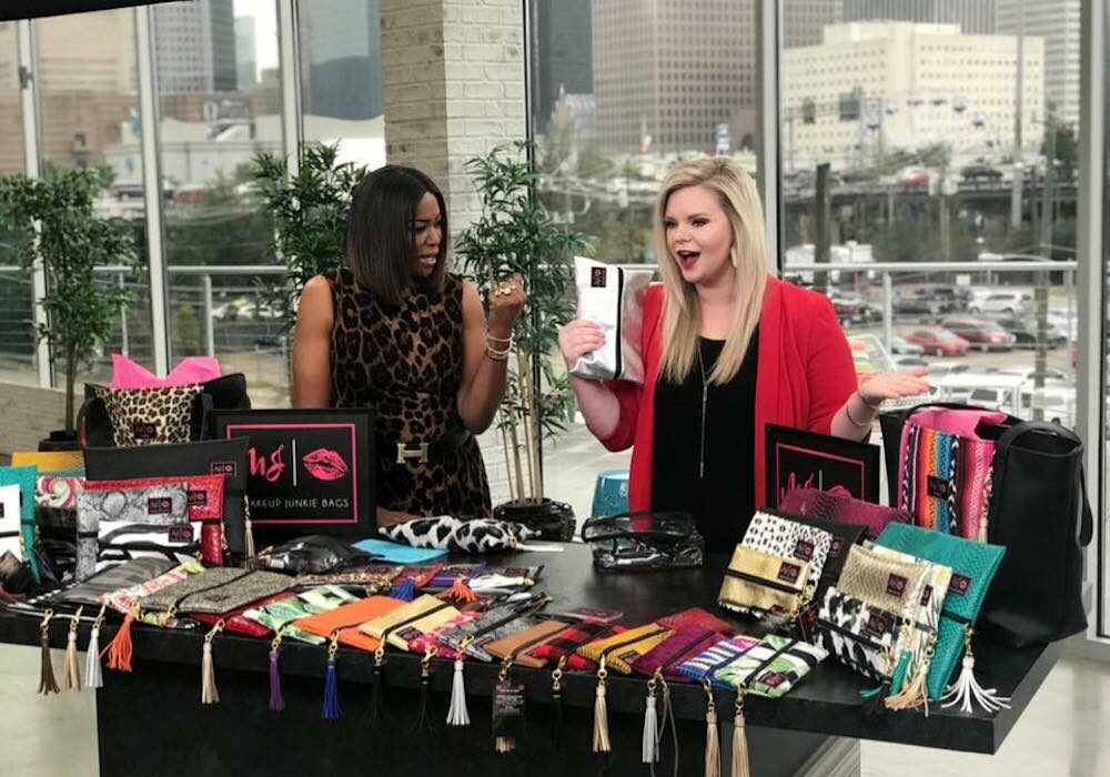 Corpus Christi native Meredith Jurica recently appeared on KHOU’s ‘Great Day Houston’ talk show to show off her Makeup Junkie Bags. She will pitch her product to the ‘Shark Tank’ cast at 8 p.m. Sunday, Jan. 20. Courtesy photo